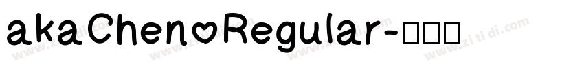 akaChen Regular字体转换